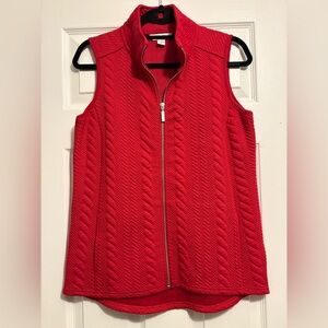 NWOT! Coldwater Creek Red Quilted Vest, SMALL